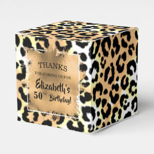Leopard Print Favor Box Geschenkschachtel