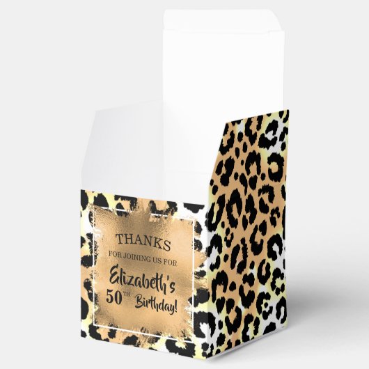 Leopard Print Favor Box Geschenkschachtel (Geöffnet)