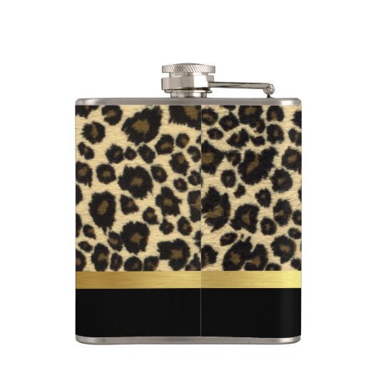 Leopard Print Flachmann (Rückseite)