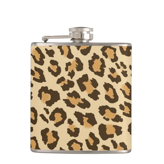 Leopard Print Flask Flachmann (Vorderseite)