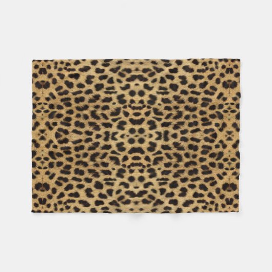 Leopard Print Fleece Blanket (Vorderseite (Horizontal))