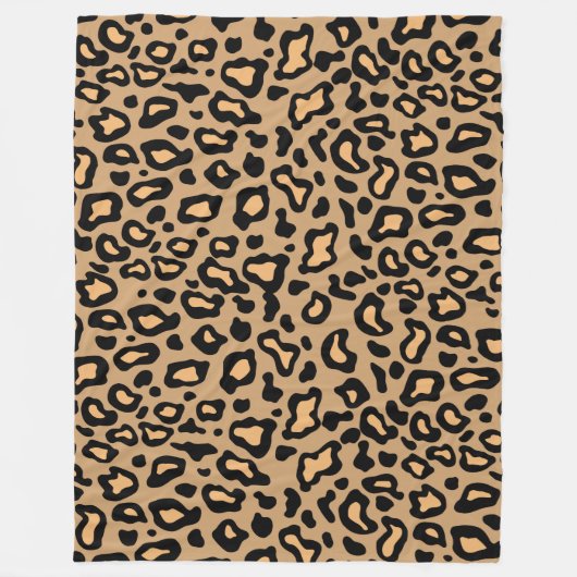 Leopard Print Fleece Blanket (Vorderseite)