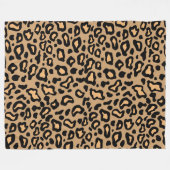 Leopard Print Fleece Blanket (Vorderseite (Horizontal))