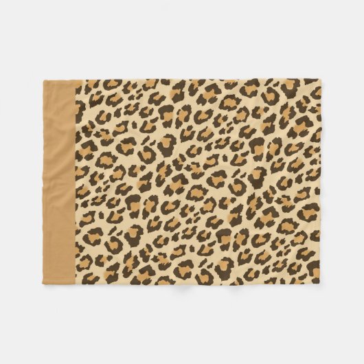 Leopard Print Fleece Blanket (Vorderseite (Horizontal))