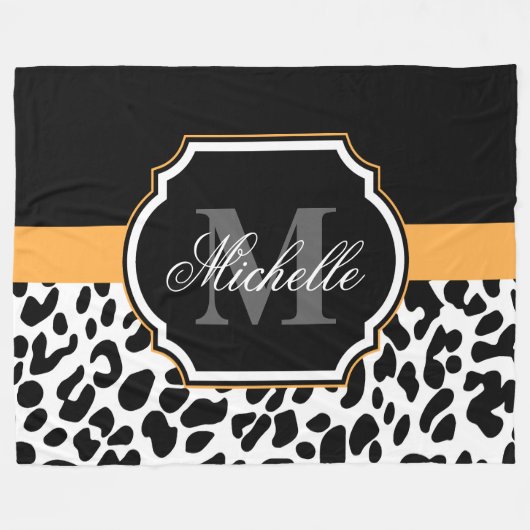 Leopard Print Fleecedecke (Vorderseite (Horizontal))