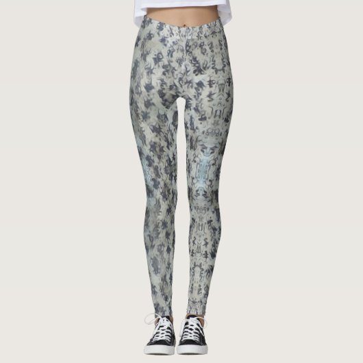 Leopard Print Flows Style Legierung Leggings (Vorderseite)