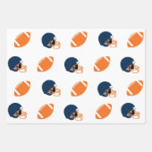 Leopard Print & Football Game Day Pattern Geschenkpapier Set (Vorderseite 3)