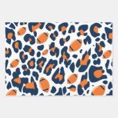 Leopard Print & Football Game Day Pattern Geschenkpapier Set (Vorderseite)