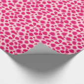 Leopard Print - Fuchsia und hellrosa Geschenkpapier (Ecke)