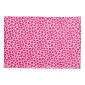 Leopard Print - Fuchsia und hellrosa Kissenbezug (Rückseite)