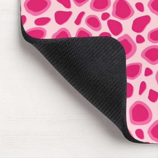 Leopard Print - Fuchsia und hellrosa Mousepad (Ecke)