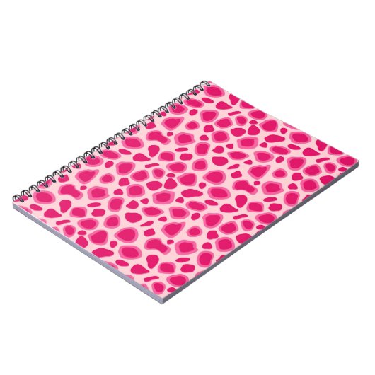 Leopard Print - Fuchsia und hellrosa Notizblock (Linke Seite)