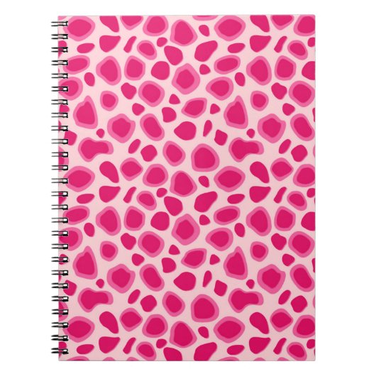Leopard Print - Fuchsia und hellrosa Notizblock (Vorderseite)