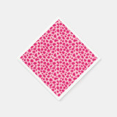 Leopard Print - Fuchsia und hellrosa Serviette (Ecke)
