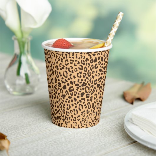 Leopard Print Fun Paper Cups Pappbecher (In Situ)
