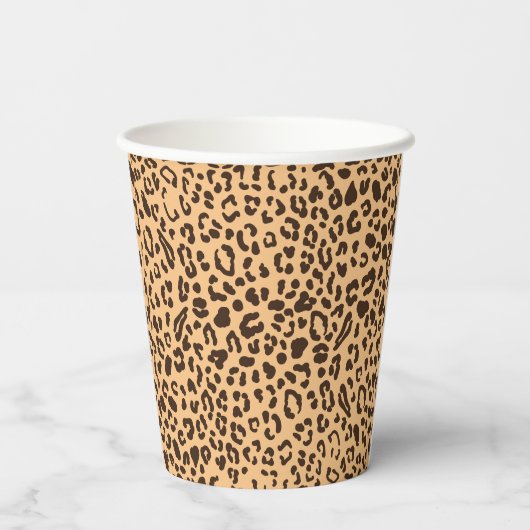 Leopard Print Fun Paper Cups Pappbecher (Rückseite)
