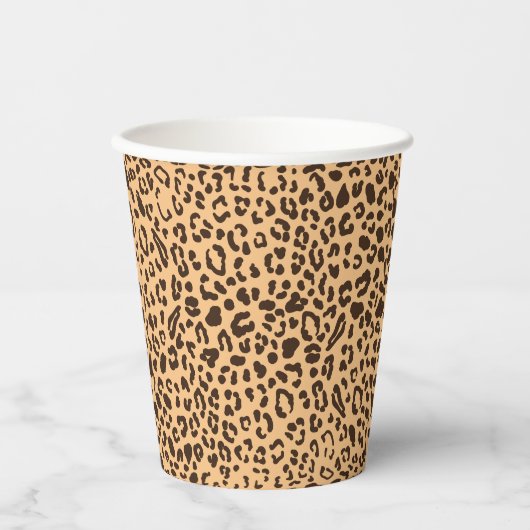 Leopard Print Fun Paper Cups Pappbecher (Vorderseite)