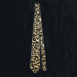Leopard Print Fun Tie Krawatte<br><div class="desc">This fun tie has my original graphic artwork - featuring a digital leopard pattern processed in an illustrated artsy style. The main color tones are cream, gold and black. This tie is printed on front and back for a cohesive appearance. It would make a great gift for Father's Day, a...</div>