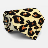 Leopard Print Fun Tie Krawatte (Gerollt)