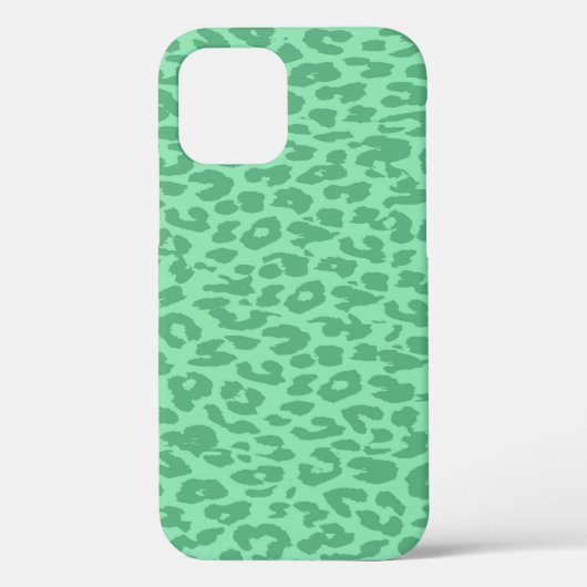 Leopard Print Fur Medium Türkis Farbe Case-Mate iPhone Hülle (Rückseite)