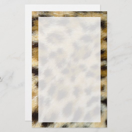 Leopard Print Fur Texture Design Custom Stationier Briefpapier (Vorne/Hinten)