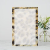 Leopard Print Fur Texture Design Custom Stationier Briefpapier (Stehend Vorderseite)
