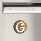 Leopard Print G Monogramm Initialen Magnet (In Situ (Geschirrspüler))