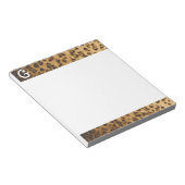 Leopard Print G Monogramm Initialen Notizblock (angewinkelt)