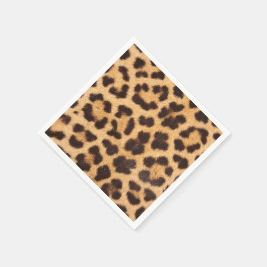 Leopard Print Gemustert Picnic oder Party Napkins Serviette (Ecke)