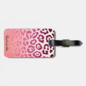 Leopard Print Gepäckanhänger (Rückseite horizontal)