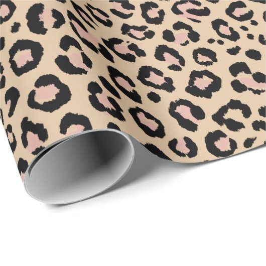 Leopard Print Geschenkpapier (Rolleneckpunkt)