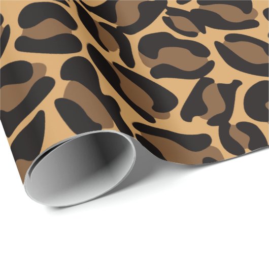 Leopard Print Geschenkpapier (Rolleneckpunkt)