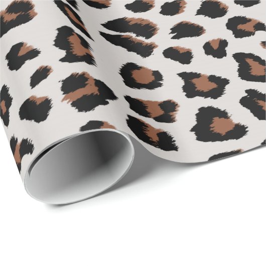 Leopard Print Geschenkpapier (Rolleneckpunkt)