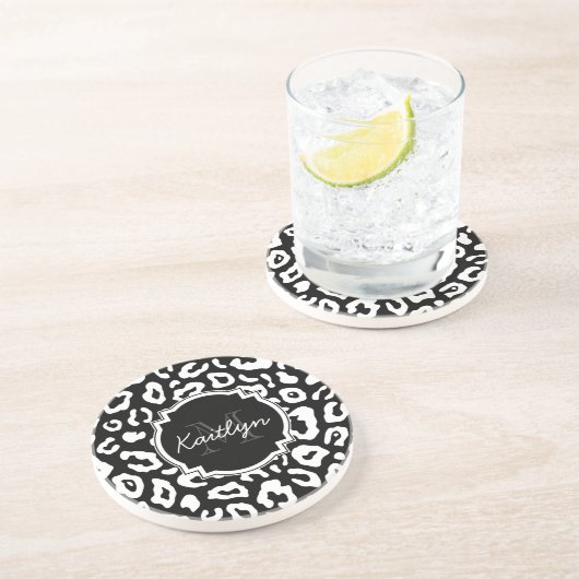 Leopard Print Getränkeuntersetzer (Seite)