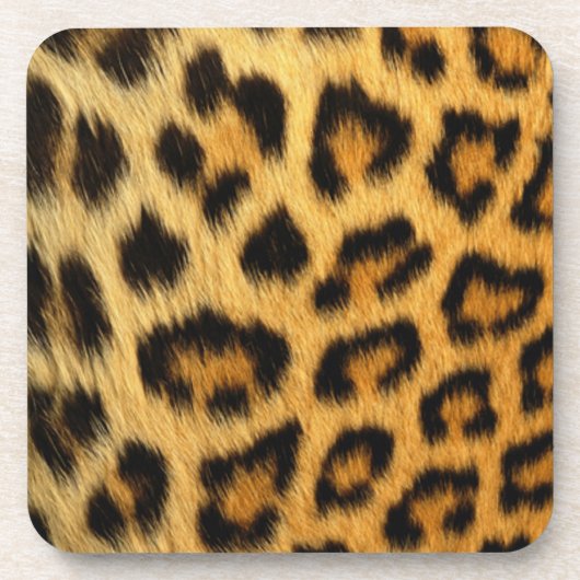 Leopard Print Getränkeuntersetzer (Vorderseite)