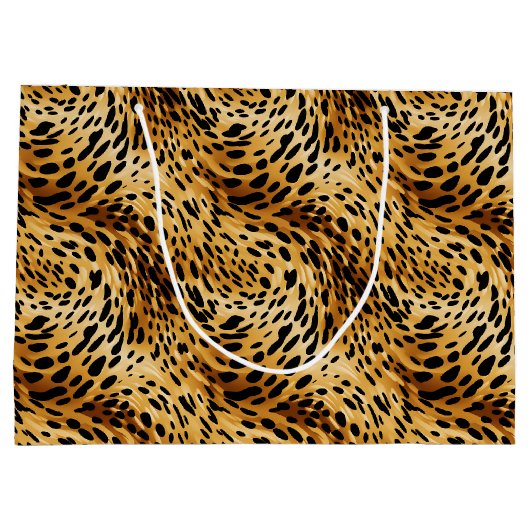 Leopard Print Gift Bag Große Geschenktüte (Rückseite)