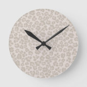 Leopard Print Glam 2 #pattern #design Runde Wanduhr (Vorderseite)