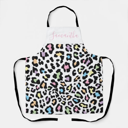 Leopard Print Glam Schürze (Vorderseite)