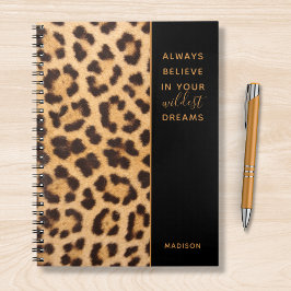 Leopard Print glaubt stilvoll und modern Personali Notizblock