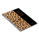 Leopard Print glaubt stilvoll und modern Personali Notizblock (Rechte Seite)