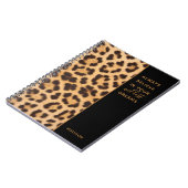 Leopard Print glaubt stilvoll und modern Personali Notizblock (Linke Seite)