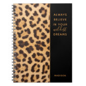 Leopard Print glaubt stilvoll und modern Personali Notizblock (Vorderseite)