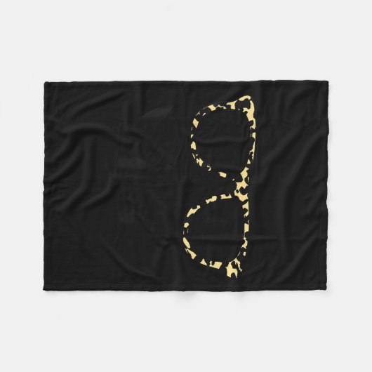 Leopard Print Gles Jack O Lantern Halloween For Wo Fleecedecke (Vorderseite (Horizontal))