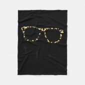 Leopard Print Gles Jack O Lantern Halloween For Wo Fleecedecke (Vorderseite)