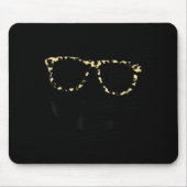 Leopard Print Gles Jack O Lantern Halloween For Wo Mousepad (Vorne)