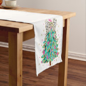 Leopard Print + Glitzer Weihnachtsbaum-Runner Kurzer Tischläufer (Beispiel)
