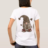 Leopard Print Gnome PNG Sublimation Design Leopard T-Shirt (Rückseite)