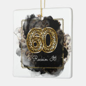 Leopard Print Gold 60 & Rockin' It Birthday Foto Keramikornament (Links)