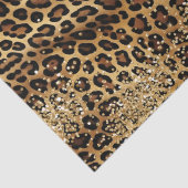Leopard Print Gold Glitzy Sparkle Glitzer Seidenpapier (Detail)