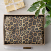 Leopard Print Gold Glitzy Sparkle Glitzer Seidenpapier (Geschenk)